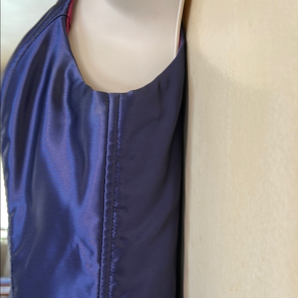 Jessica McClintock for Gunne Sax Navy Blue Satin  Corset Prom Dress size 5/6 - Picture 9 of 12